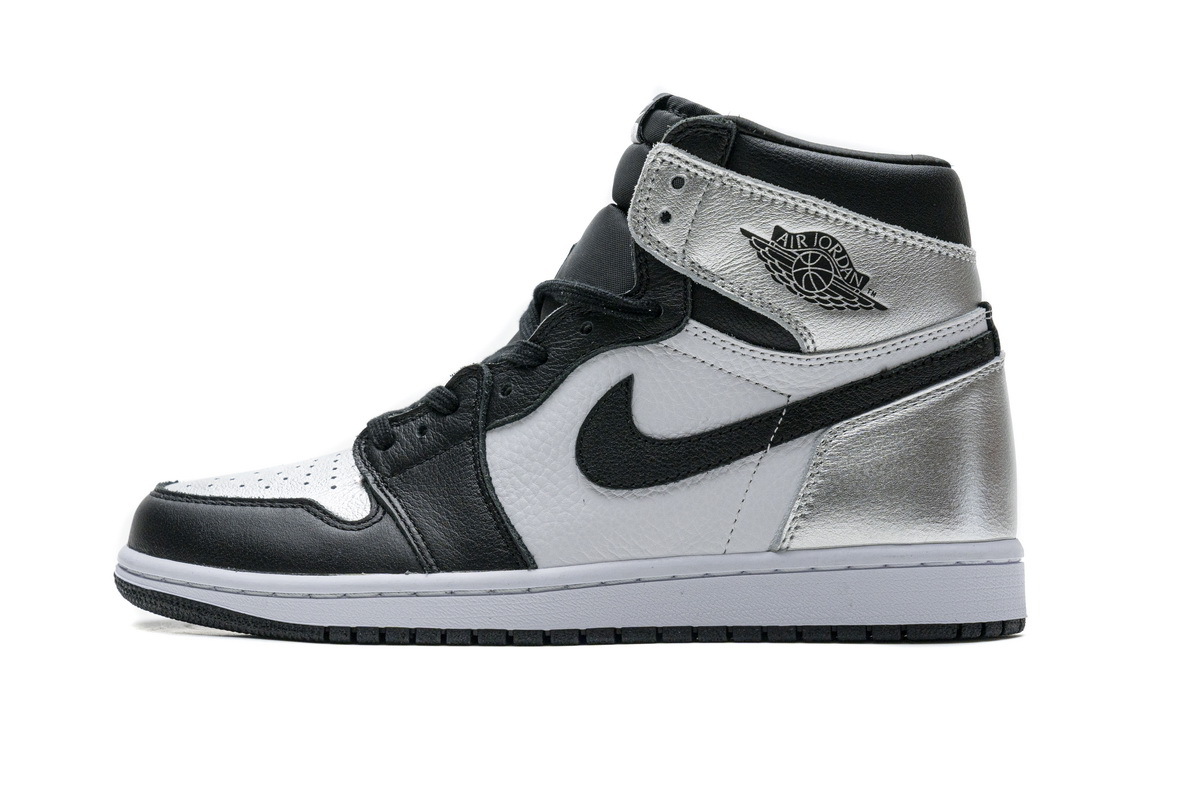 LJR Air Jordan 1 Retro High Silver Toe CD0461-001