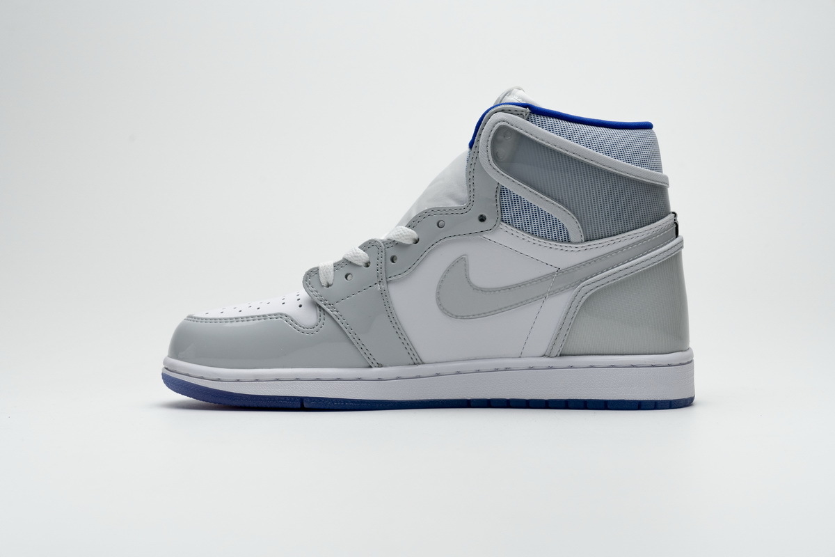 LJR Air Jordan 1 Retro High Zoom White Racer Blue CK6637-104