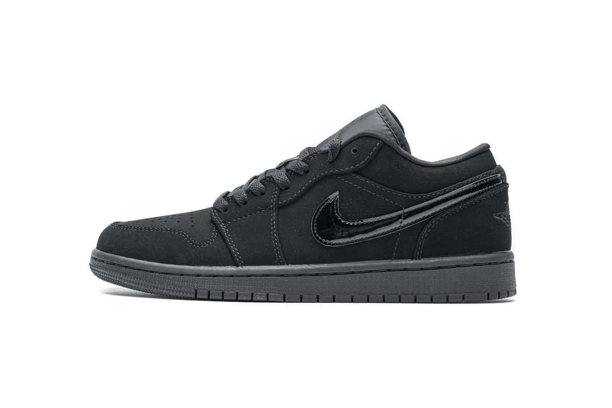 LJR Air Jordan 1 Low Triple Black 553558-056