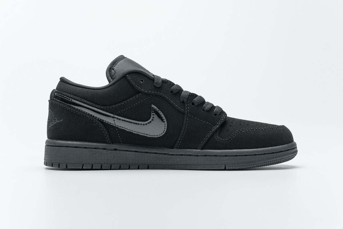 LJR Air Jordan 1 Low Triple Black 553558-056