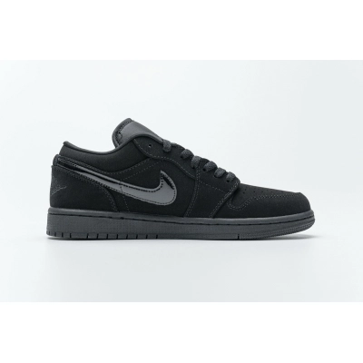 LJR Air Jordan 1 Low Triple Black 553558-056 02