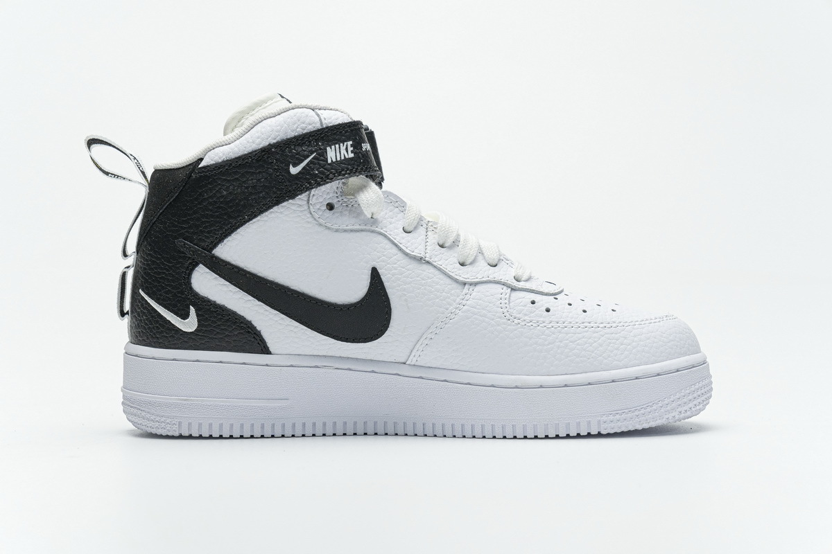 LJR Air Force 1 Mid Utility White Black 804609-103