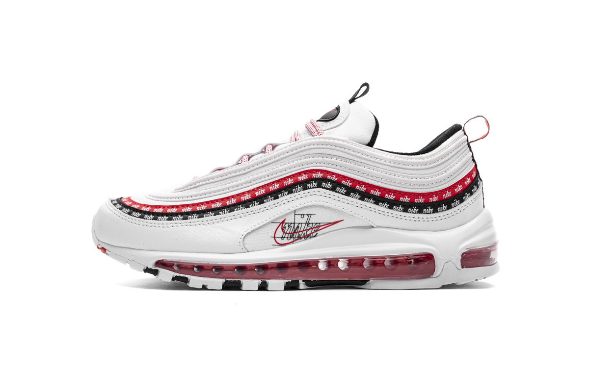LJR Air Max 97 Sketch Logo White Black Red CK9397-100