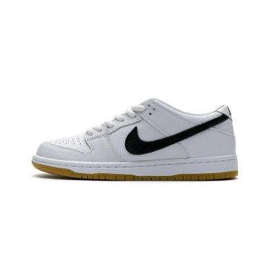 LJR Nike SB Dunk Low Orange Label White Black CD2563-100 01