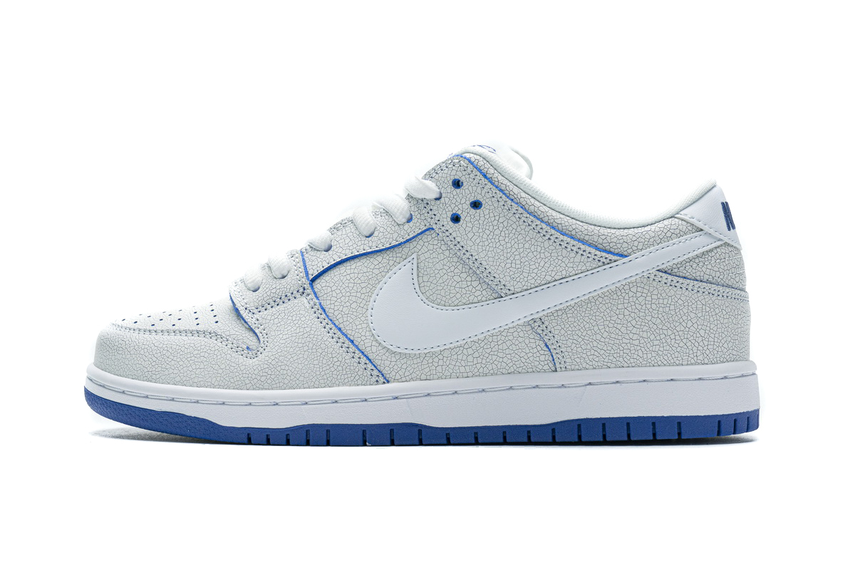 LJR Nike SB Dunk Low Premium White Game Royal CJ6884-100
