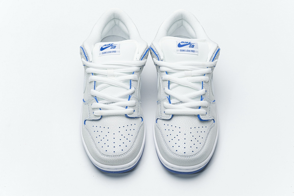 LJR Nike SB Dunk Low Premium White Game Royal CJ6884-100