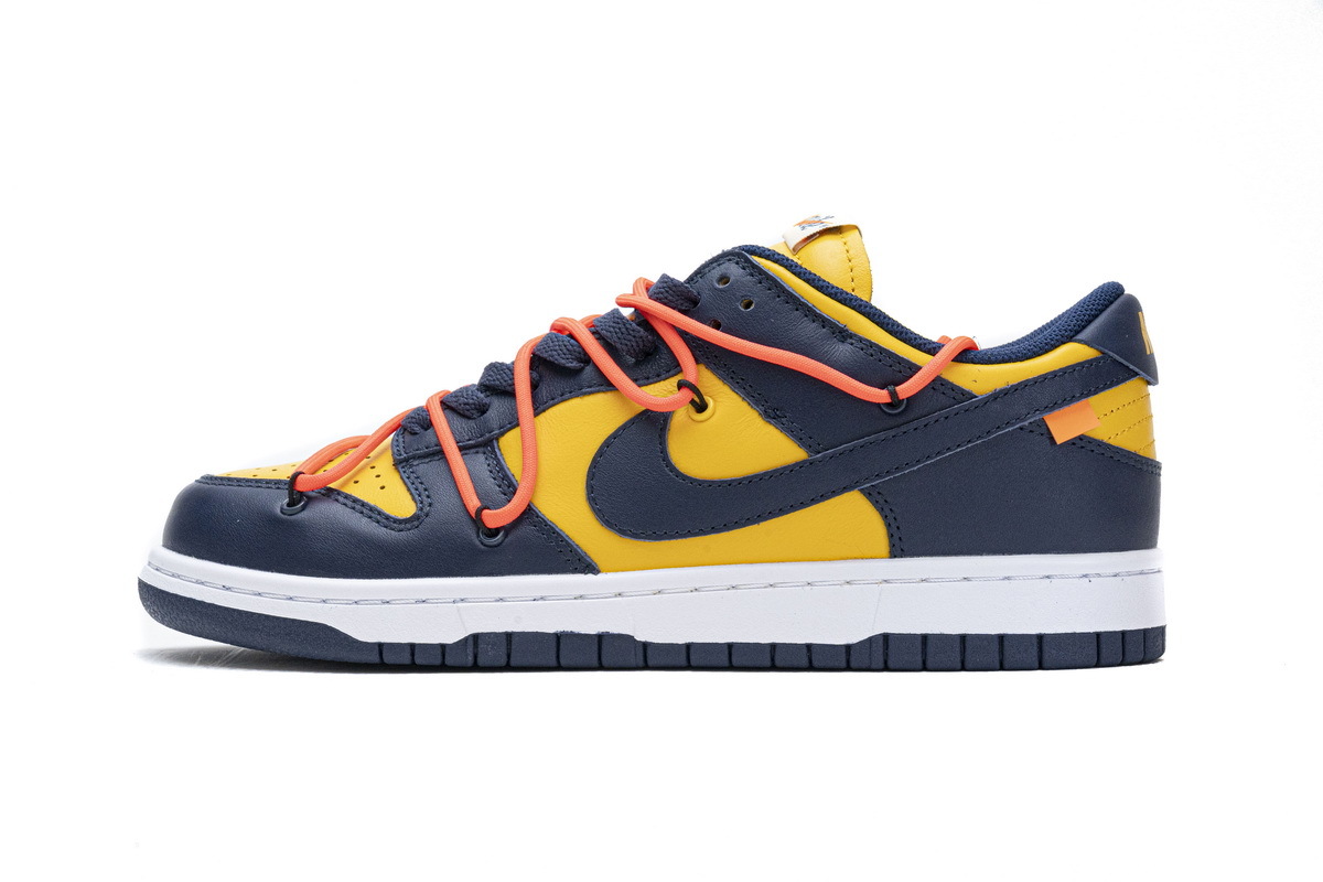 LJR Nike Dunk Low Off-White University Gold Midnight Navy CT0856-700