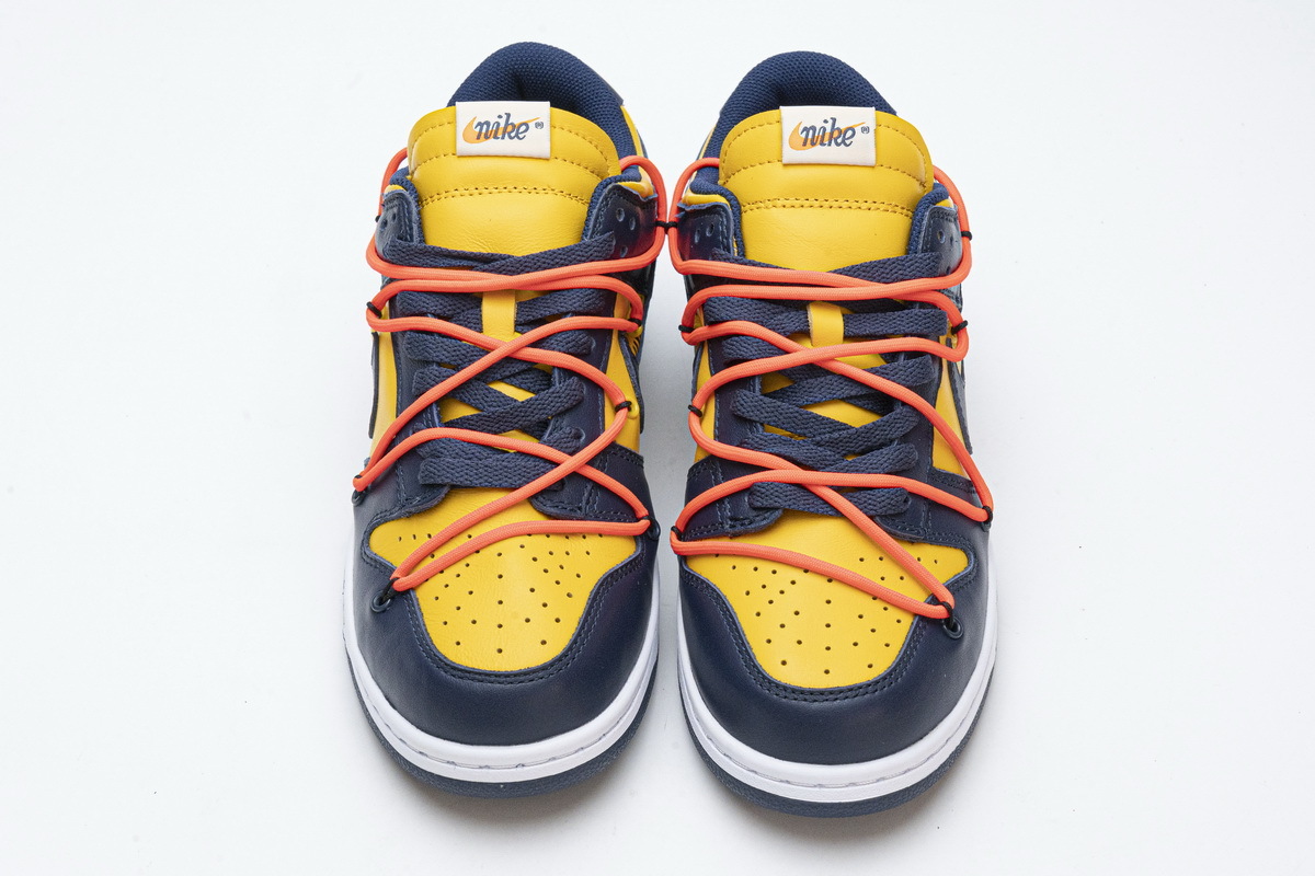 LJR Nike Dunk Low Off-White University Gold Midnight Navy CT0856-700