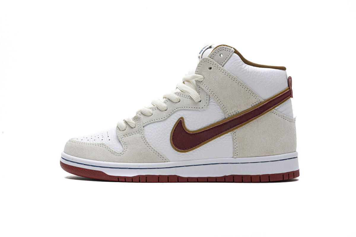 PK God Nike SB Dunk High Sail Bright Crimson CV9499-100