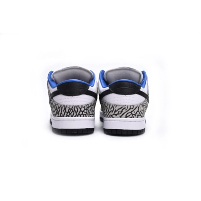 LJR Nike Dunk Low Black White Blue CU1727-106  02