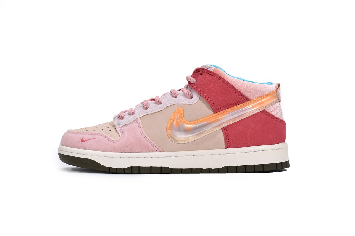 PK God Nike Dunk Mid Social Status Free Lunch Strawberry Milk DJ1173-600
