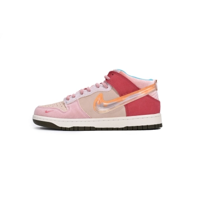 PK God Nike Dunk Mid Social Status Free Lunch Strawberry Milk DJ1173-600 01