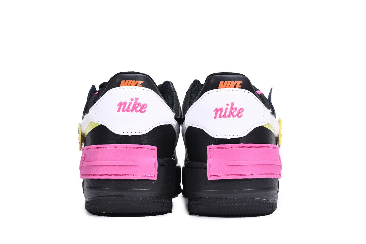 LJR Nike Air Force 1 Shadow Removable Patches Black Pink CU4743-001