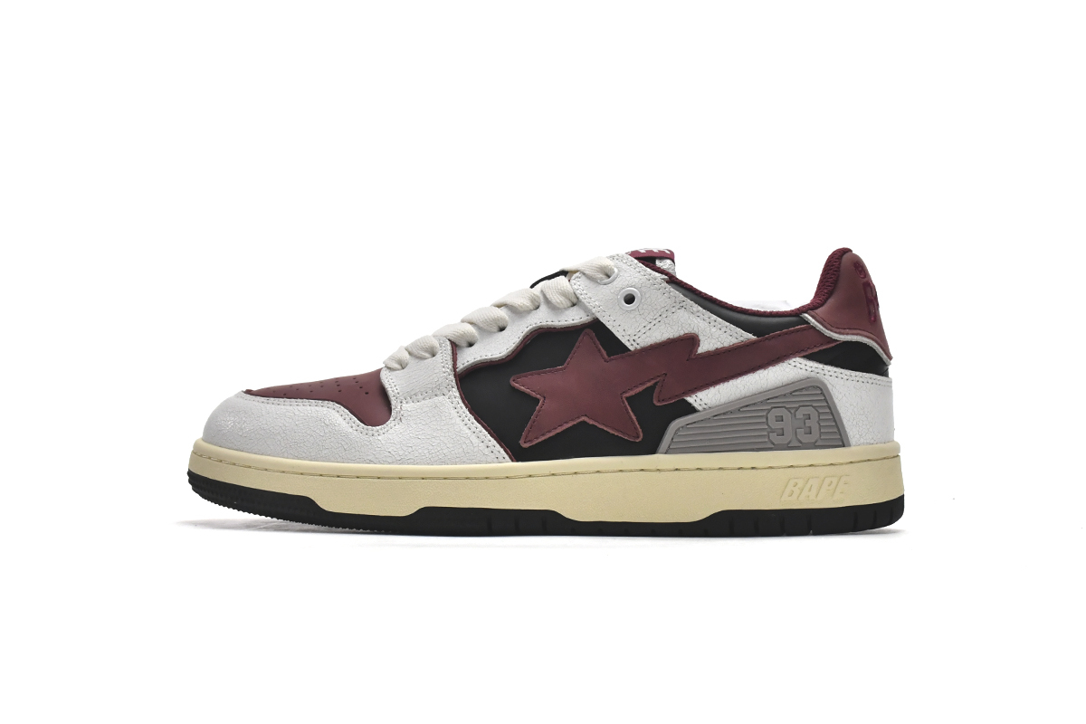 Bape Sk8 Sta Low Red Grey 1I20-291-020 