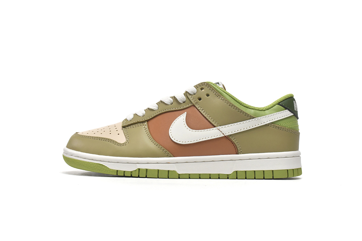 PK God Batch Nike Dunk Low Brown Veail Sail Vivid Green  DV9108-711