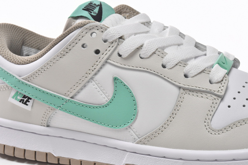LJR Nike Dunk Low Split Seam White Tan Mint (GS)  DX6063-131