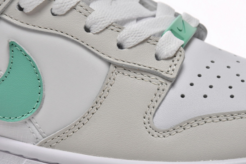 LJR Nike Dunk Low Split Seam White Tan Mint (GS)  DX6063-131