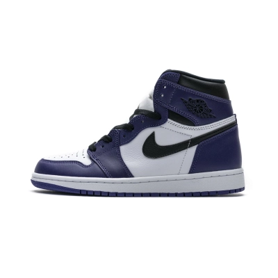 Yes Sneaker Air Jordan 1 Retro High Court Purple White 555088-500 01