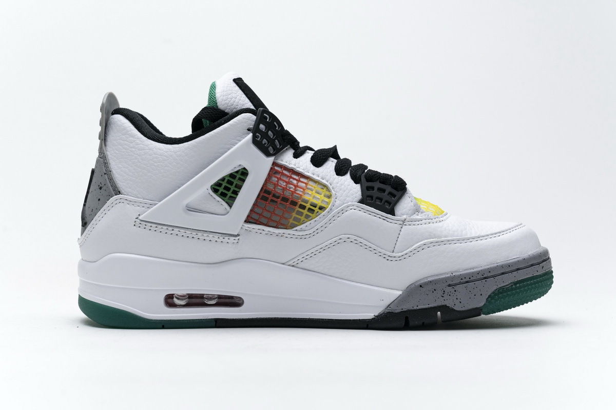 Yes Sneaker Air Jordan 4 Retro Lucid Green Rasta (W) AQ9129-100