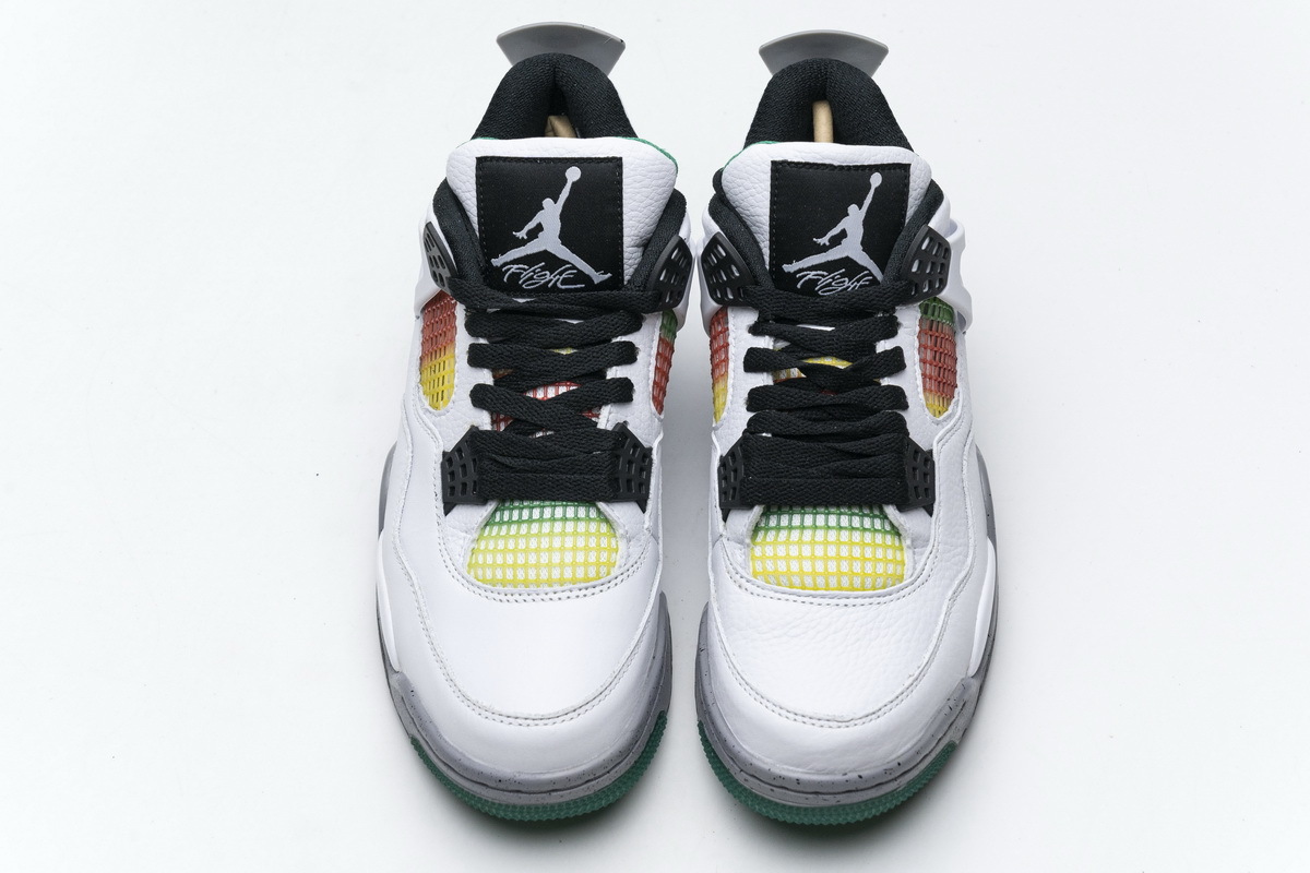 Yes Sneaker Air Jordan 4 Retro Lucid Green Rasta (W) AQ9129-100