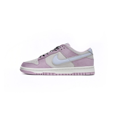 PK God Batch Nike Dunk Low Pink Suede D07412-901 01