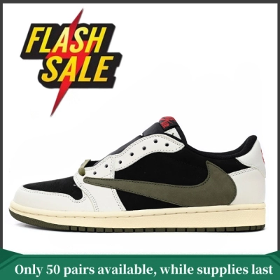 【Hidden Batch】 Air Jordan 1 Travis Scott x Air Jordan 1 Low OG Olive DZ4137-106 01