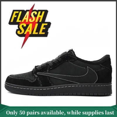 【Hidden Batch】 Air ordan 1 Retro Low OG SP Travis Scott Black Phantom DM7866-001 01