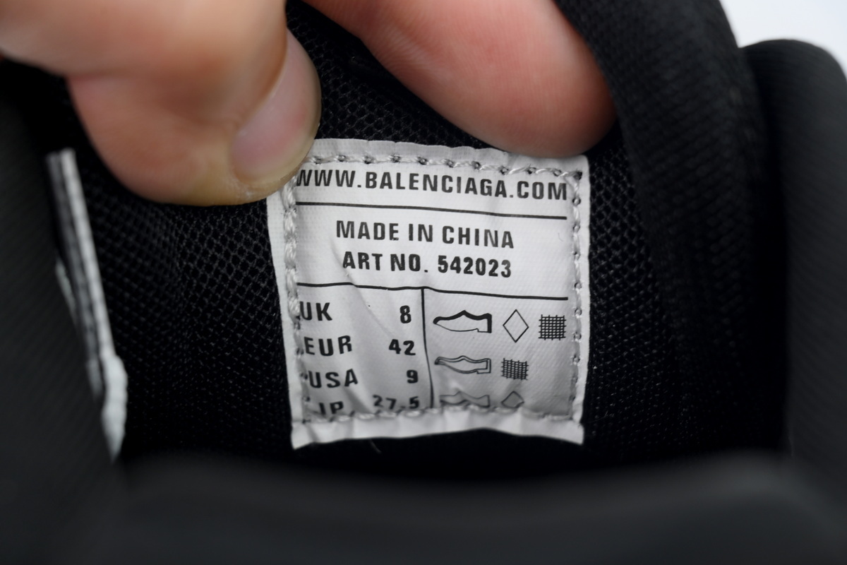 542023 W1GB1  Balenciaga Track LED   Black And  White