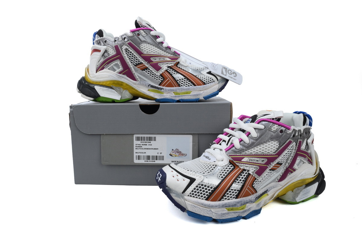  677403 W3RB6 8123    Balenciaga Runner Silver Purple