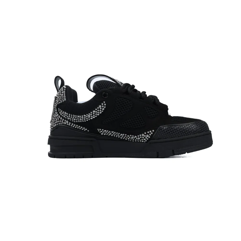 Louis Vuitton Skate Trainer Black Swarovski Monogran 1ABMHV