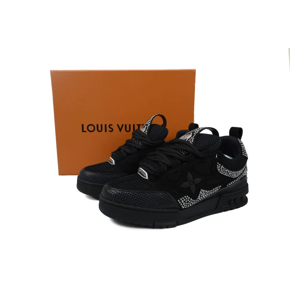 Louis Vuitton Skate Trainer Black Swarovski Monogran 1ABMHV