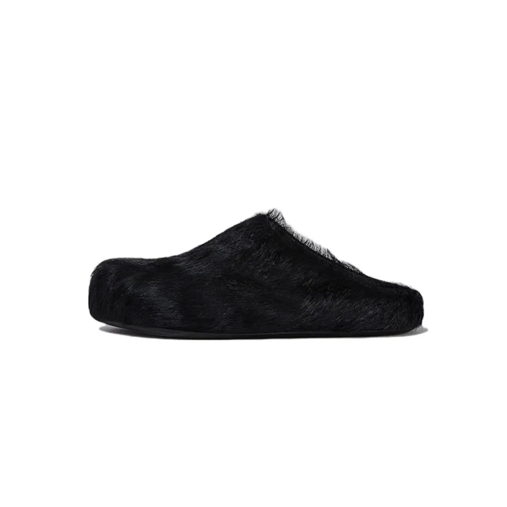 Marni Long hair Calfskin Fussbett Sabot Black SBMR000600P412200N99