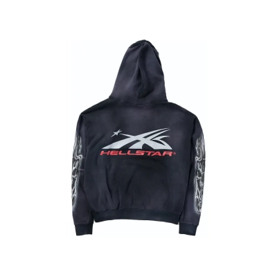 Hellstar Airbrushed Skull Hoodie Black 02