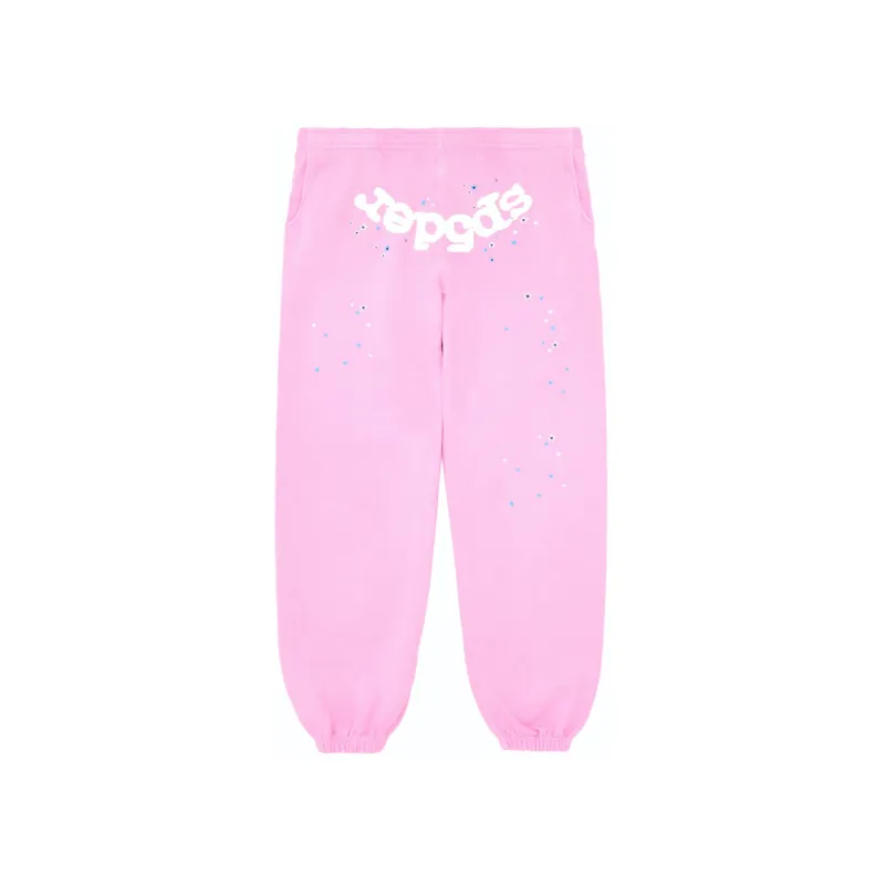 Sp5der pink tracksuit suit1