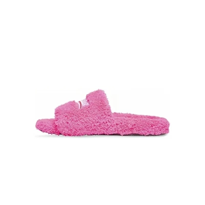 Balenciaga Furry Slide Pink 01