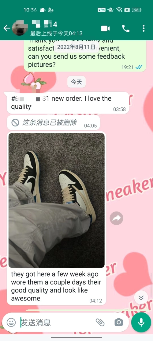 Customer feedback on  Travis Scott x Fragment Design x Air Jordan 1 Low DM7866-140