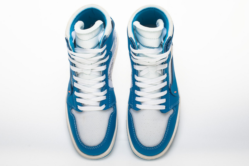Coco Shoes Air Jordan 1 Retro High Off-White University Blue AQ0818-148 - Cocoshoesvip.net