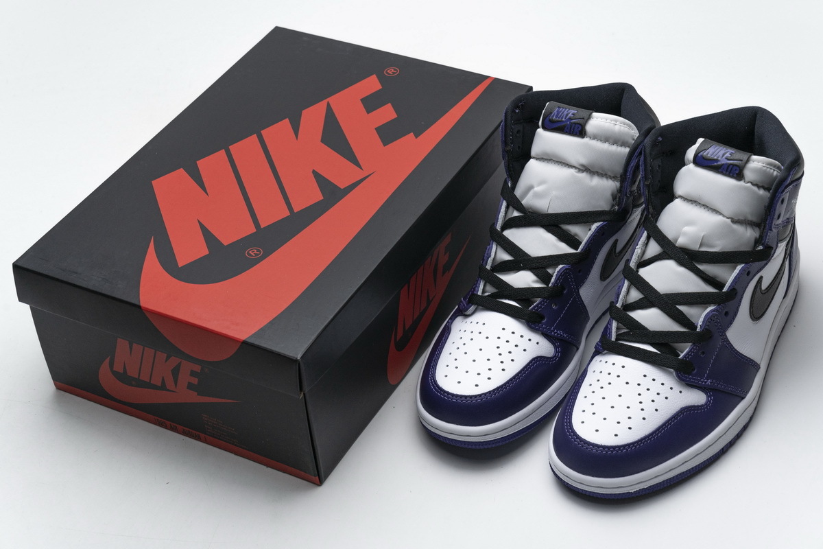 Coco Shoes Air Jordan 1 Retro High Court Purple White 555088-500 - Cocoshoesvip.net