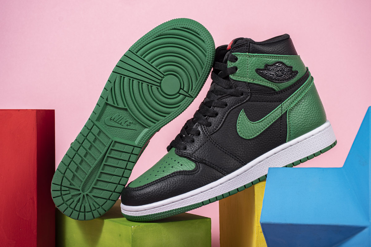 Coco Shoes Air Jordan 1 Retro High Pine Green Black 555088-030 - Cocoshoesvip.net