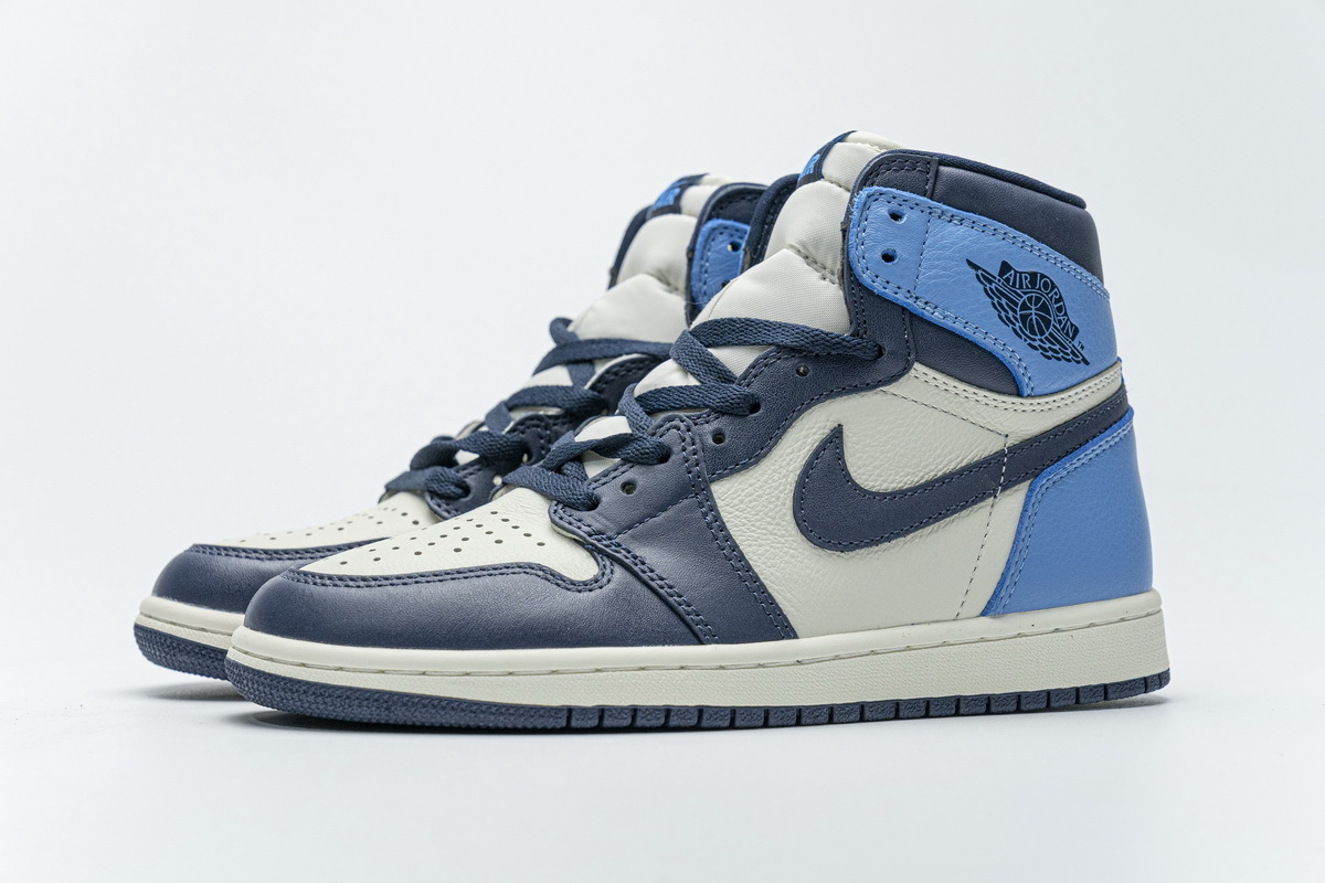 Coco Shoes Air Jordan 1 Retro High Obsidian UNC 555088-140 - Cocoshoesvip.net