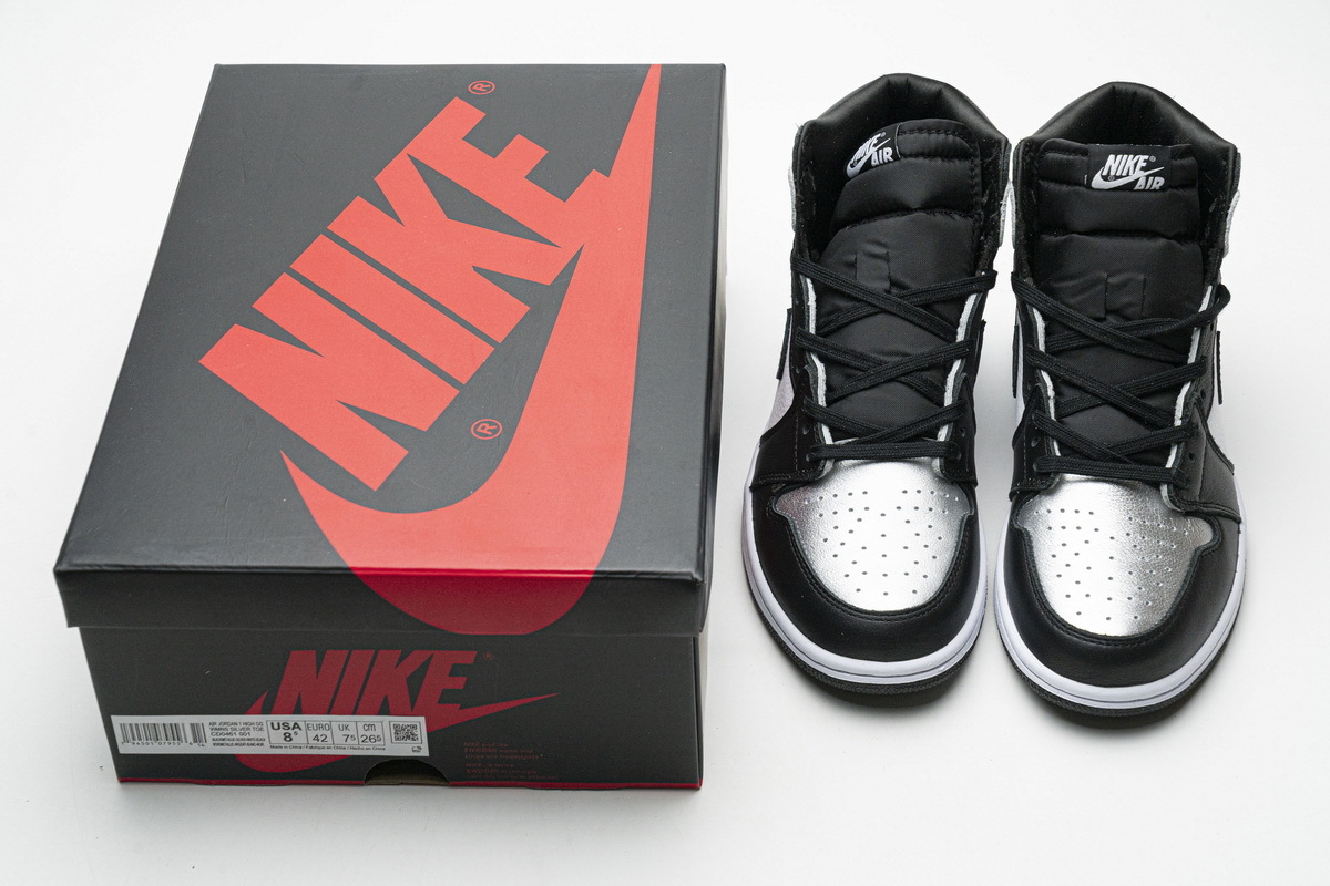 Coco Shoes Air Jordan 1 Retro High Silver Toe CD0461-001 - Cocoshoesvip.net