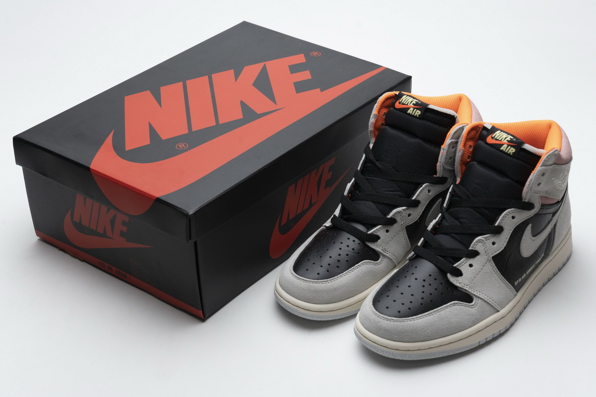 Coco Shoes Air Jordan 1 Retro High Neutral Grey Hyper Crimson 555088-018 - Cocoshoesvip.net