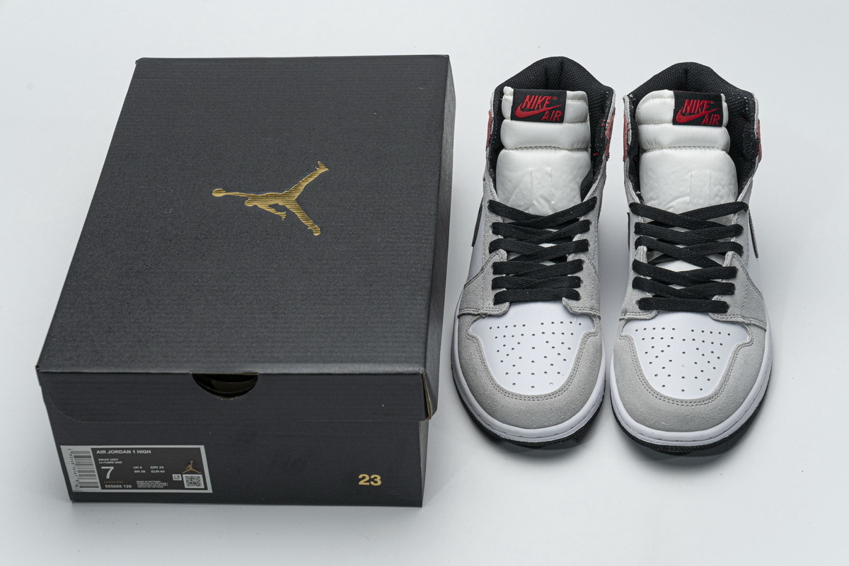 Coco Shoes Air Jordan 1 Retro High Light Smoke Grey 555088-126 - Cocoshoesvip.net