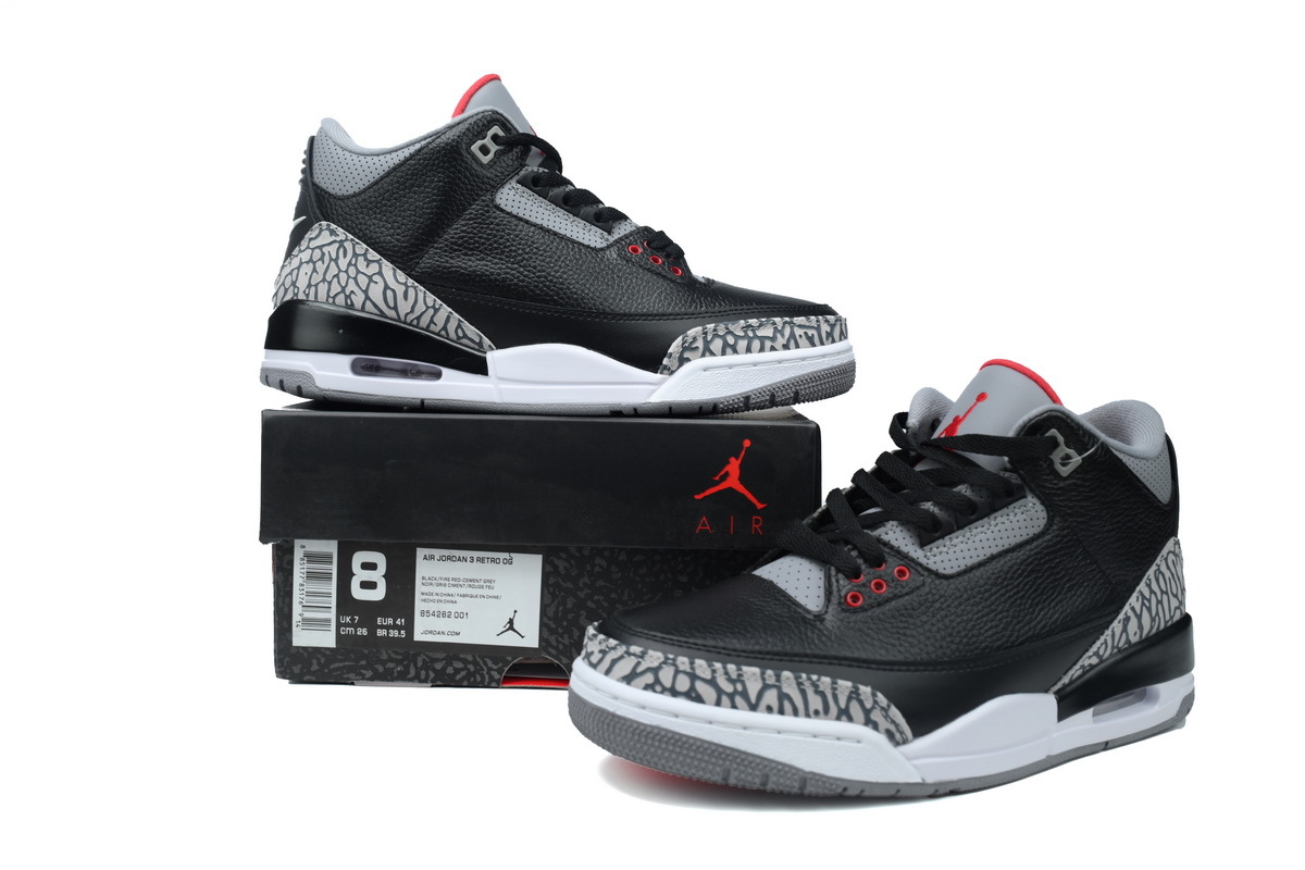Coco Shoes Air Jordan 3 Retro Black Cement 854262-001