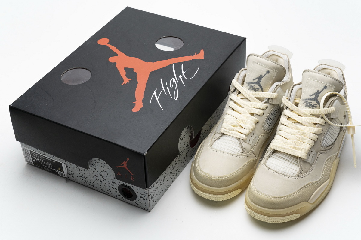 Coco Shoes Air Jordan 4 Retro Off-White Sail CV9388-100 - Cocoshoesvip.net