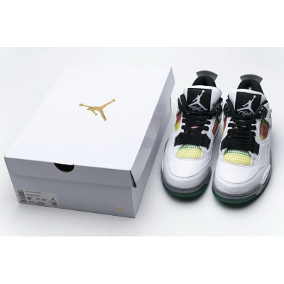 Air Jordan 4 Retro Lucid Green Rasta  AQ9129-100 02