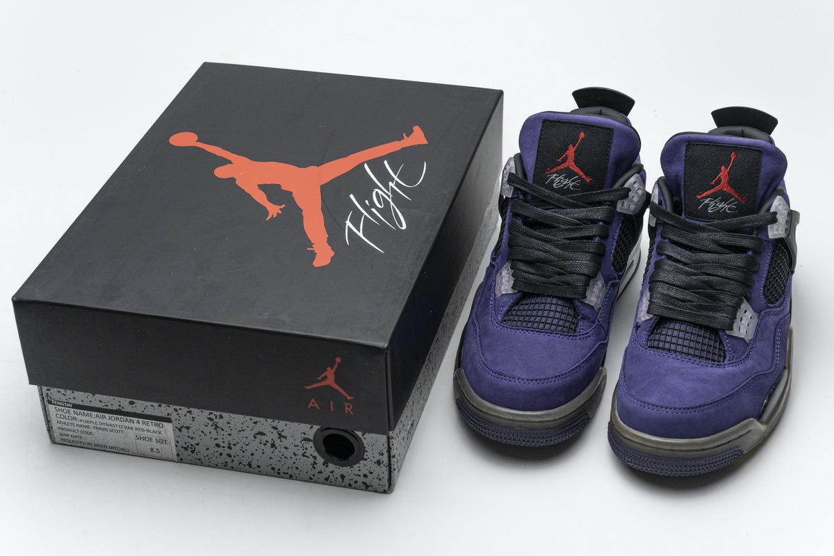 Coco Shoes Travis Scott x Air Jordan 4 Retro Purple AJ4-766302 - Cocoshoesvip.net