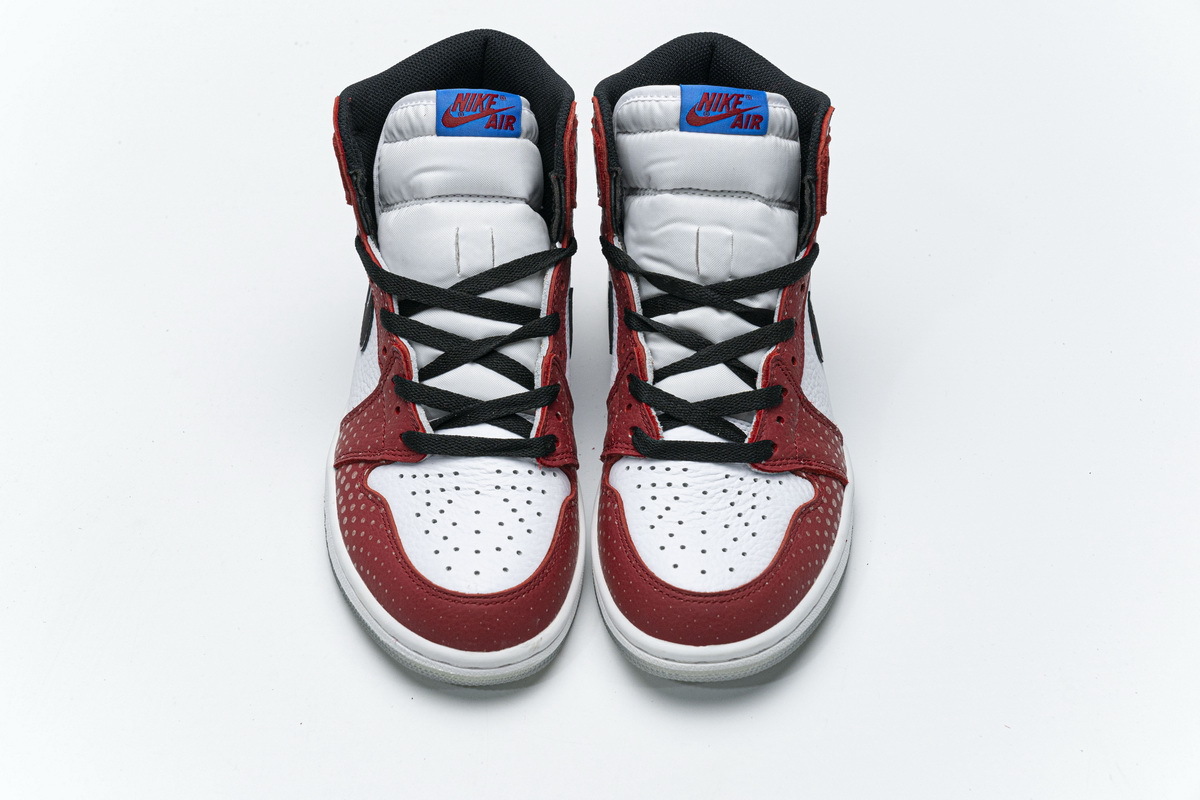 Coco Shoes Air Jordan 1 Retro High Spider-Man Origin Story 555088-602 - Cocoshoesvip.net