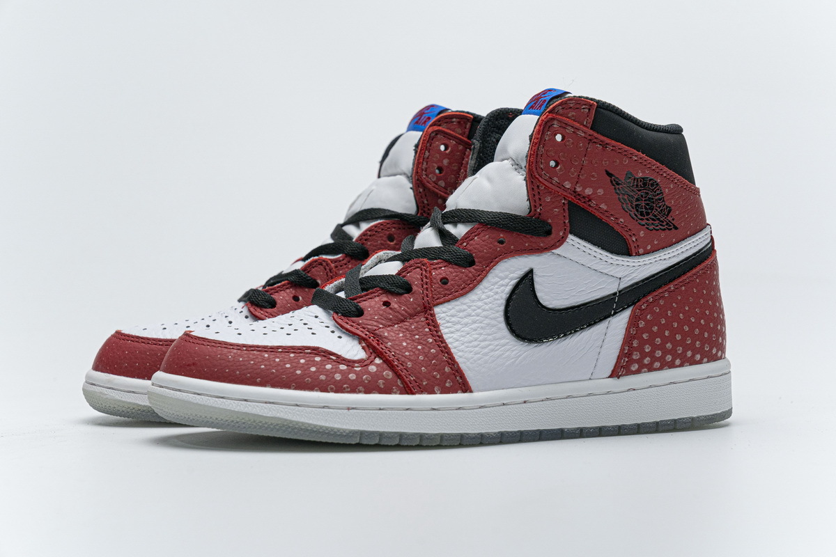 Coco Shoes Air Jordan 1 Retro High Spider-Man Origin Story 555088-602 - Cocoshoesvip.net