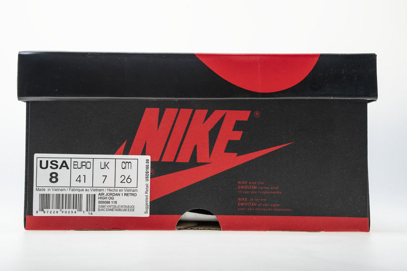 Coco Shoes Air Jordan 1 Retro High Blue Moon 555088-115 - Cocoshoesvip.net